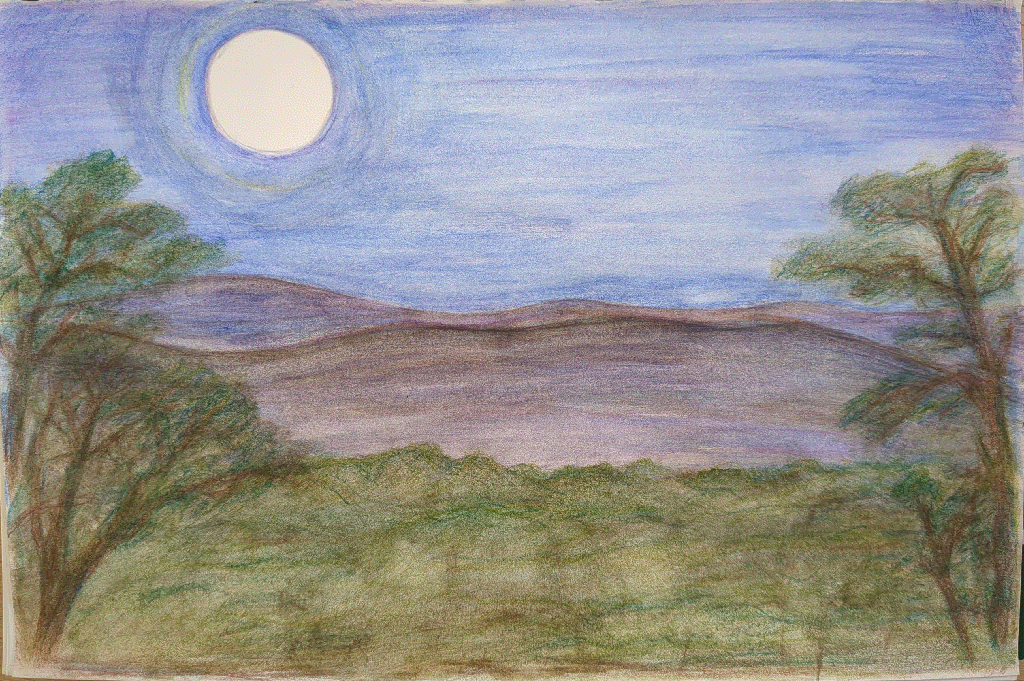 watercolour drawing of the lookout from four brothers rocks