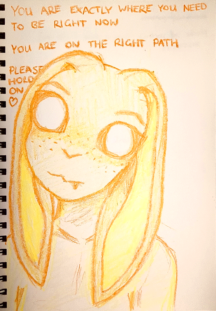 a yellow rabbit with white eyes